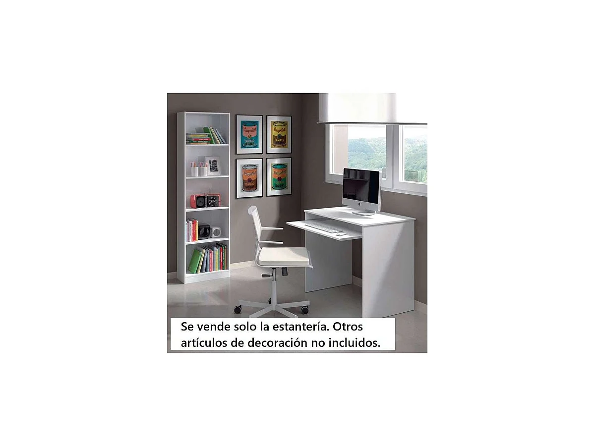 Estanteria seis baldas Children en blanco artik 180 cm(alto)52 cm(ancho)25 cm(fondo). .