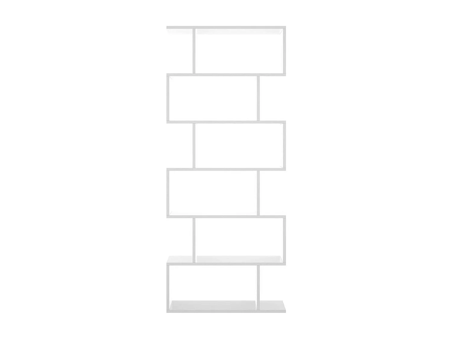 Estantería alta Ibros en blanco brillo 190 cm(alto)80 cm(ancho)25 cm(fondo). .