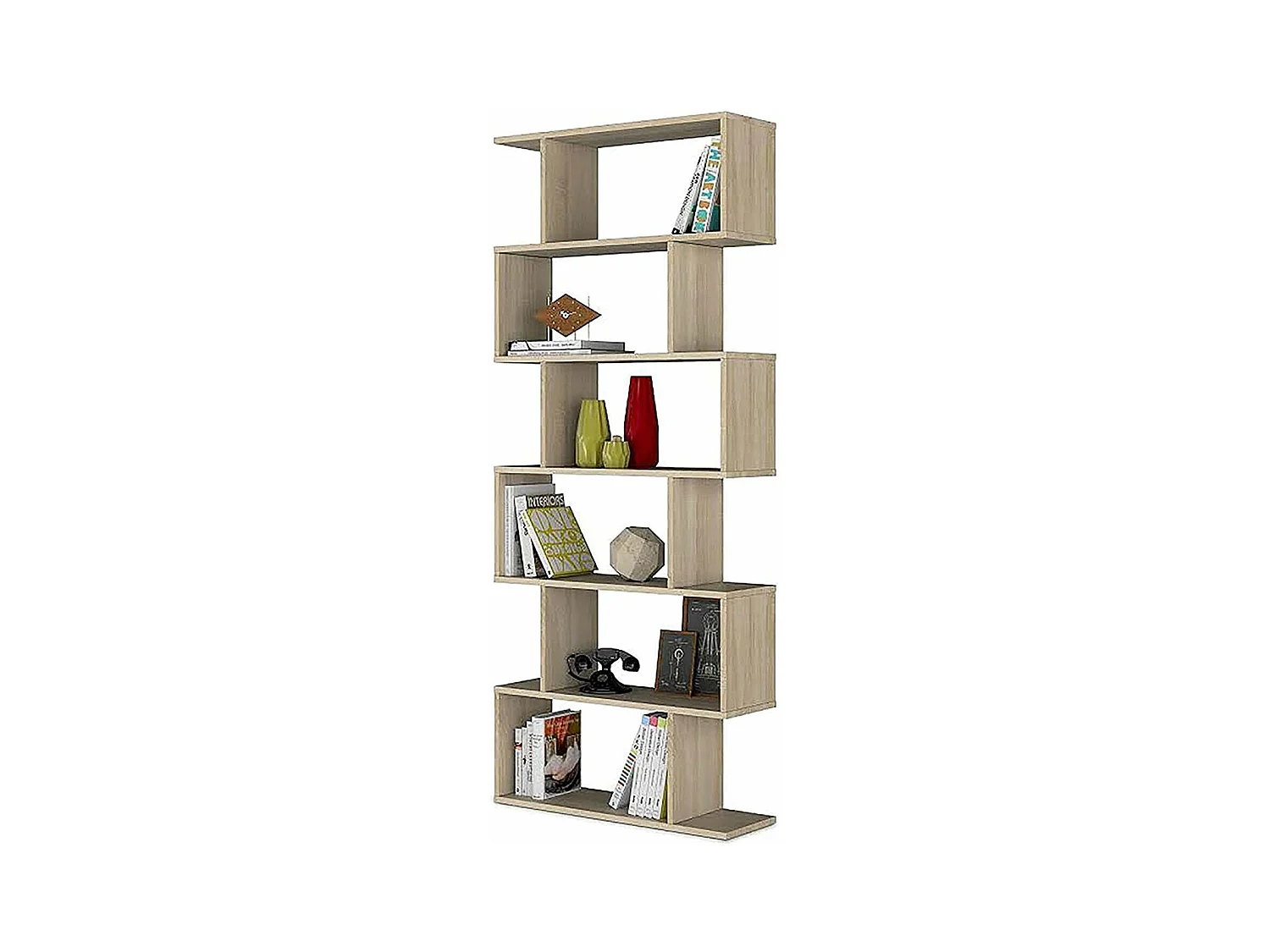 Estanteria alta Canton en roble canadian 192 cm(alto)80 cm(ancho)25 cm(fondo) .