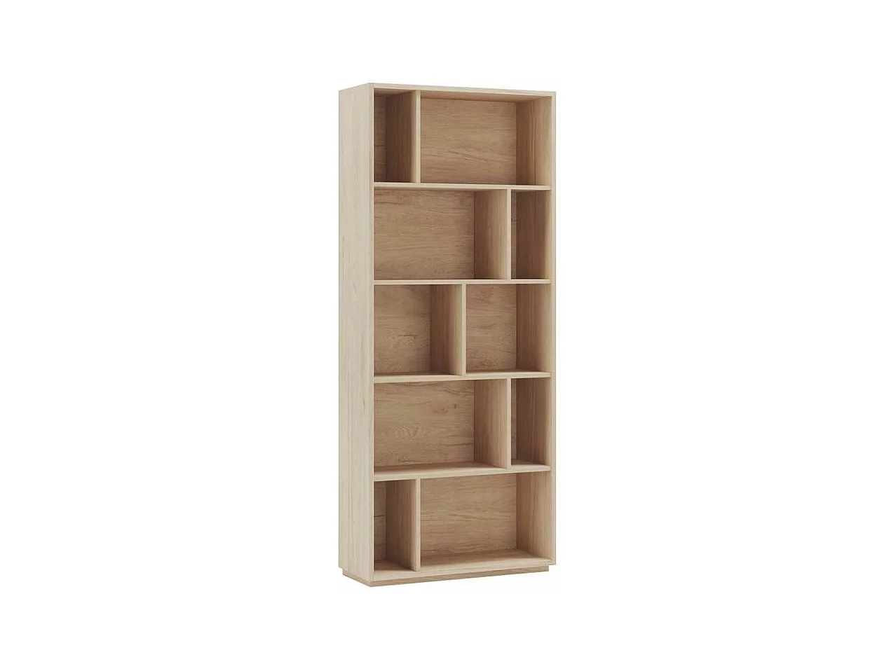 Estantería 5 alturas modelo 545 acabado roble claro. 191 cm(alto), 80 cm(ancho), 32 cm(fo