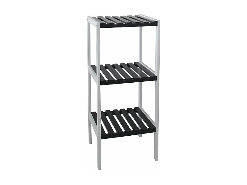 Estantería 3 baldas modelo Nature acabado blanco/gris, 34cm(ancho) 80cm(alto) 30cm(fondo)