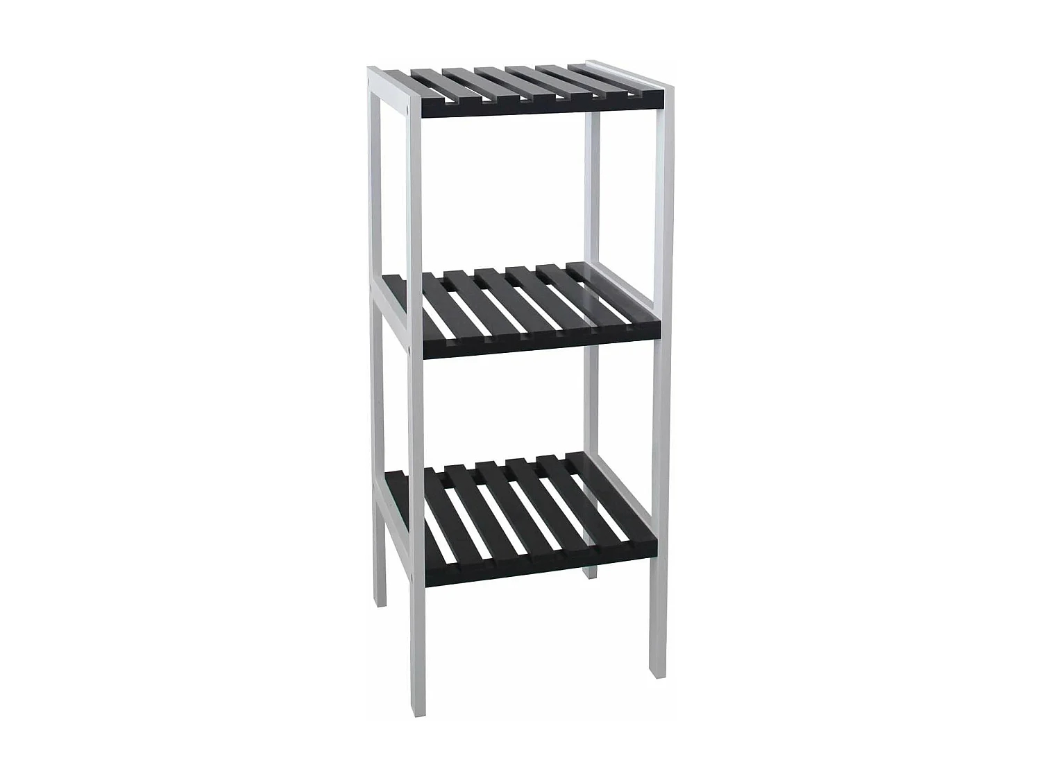 Estantería 3 baldas modelo Nature acabado blanco/gris, 34cm(ancho) 80cm(alto) 30cm(fondo)