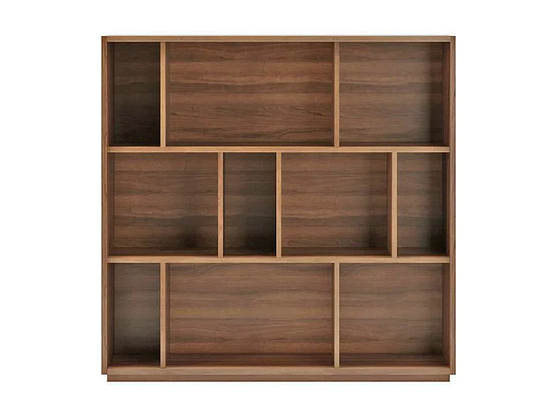 Estantería 3 alturas modelo 546 acabado nogal claro. 117 cm(alto), 119 cm(ancho), 32 cm(f