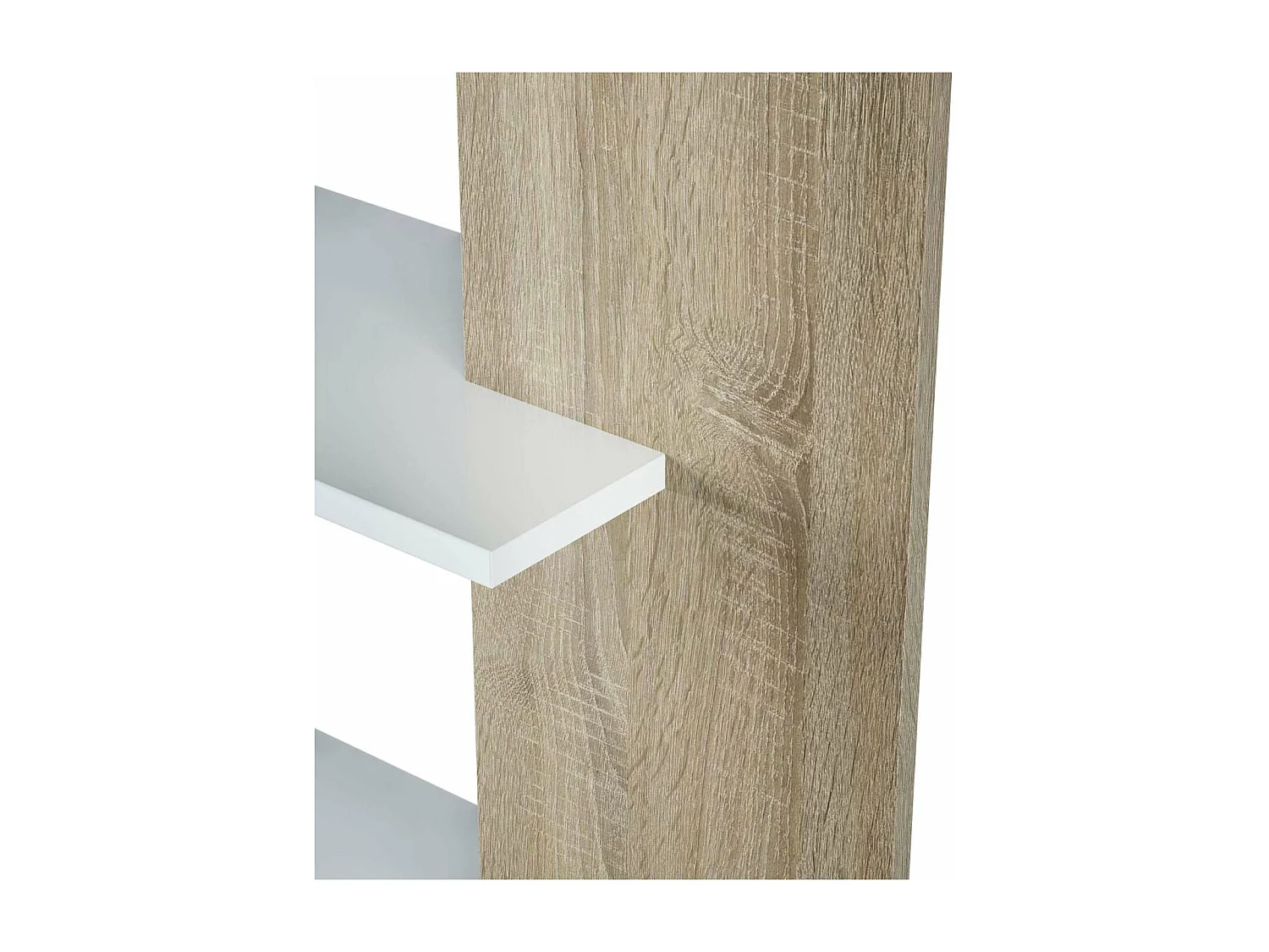 Estantería Alida alta de 5 estantes acabado blanco artic/roble, 180 cm(alto)90 cm(ancho)2