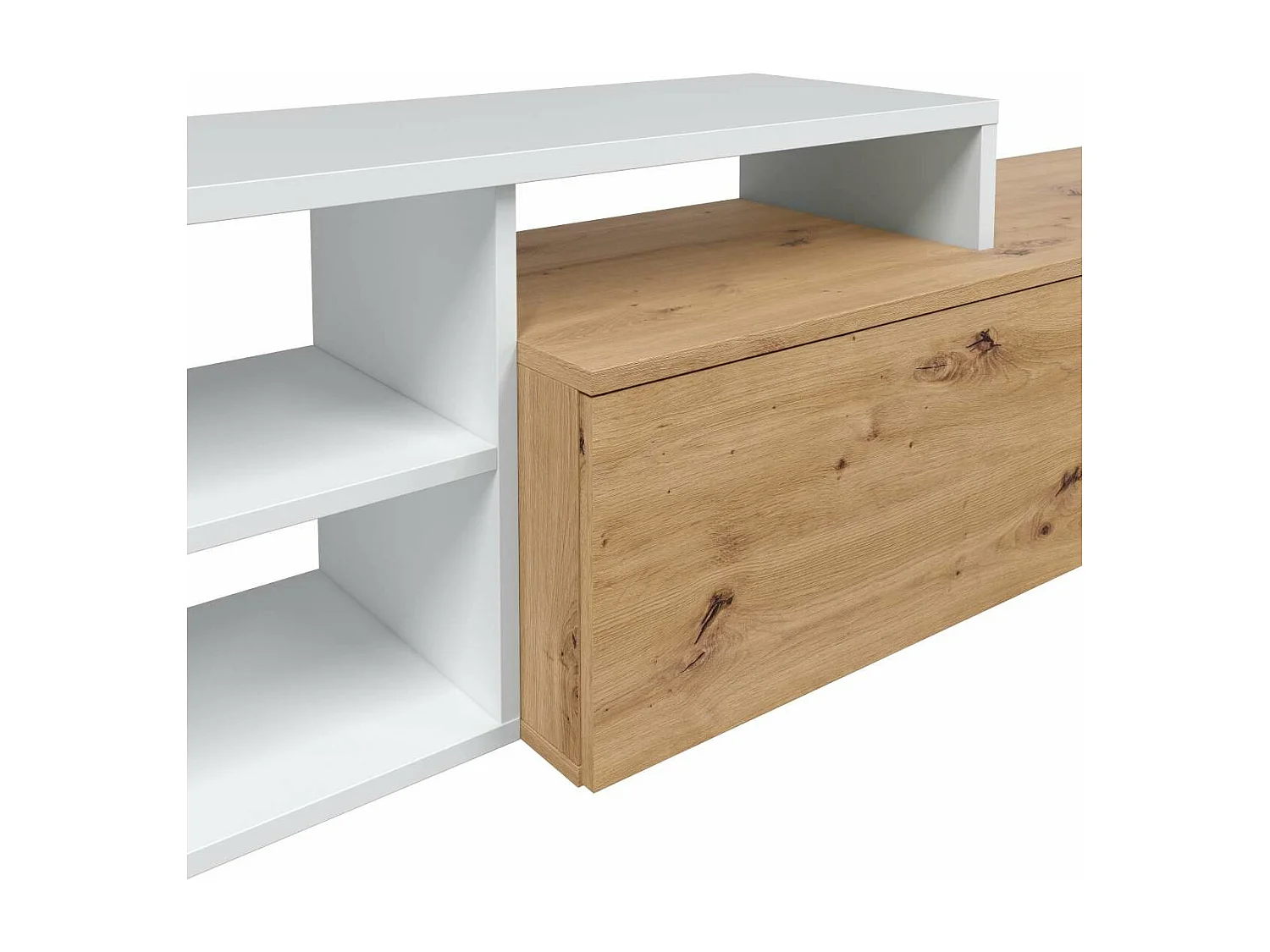 Conjunto salón Teho acabado roble y blanco artik reversible 44 cm(alto) 2,21 cm(ancho) 40