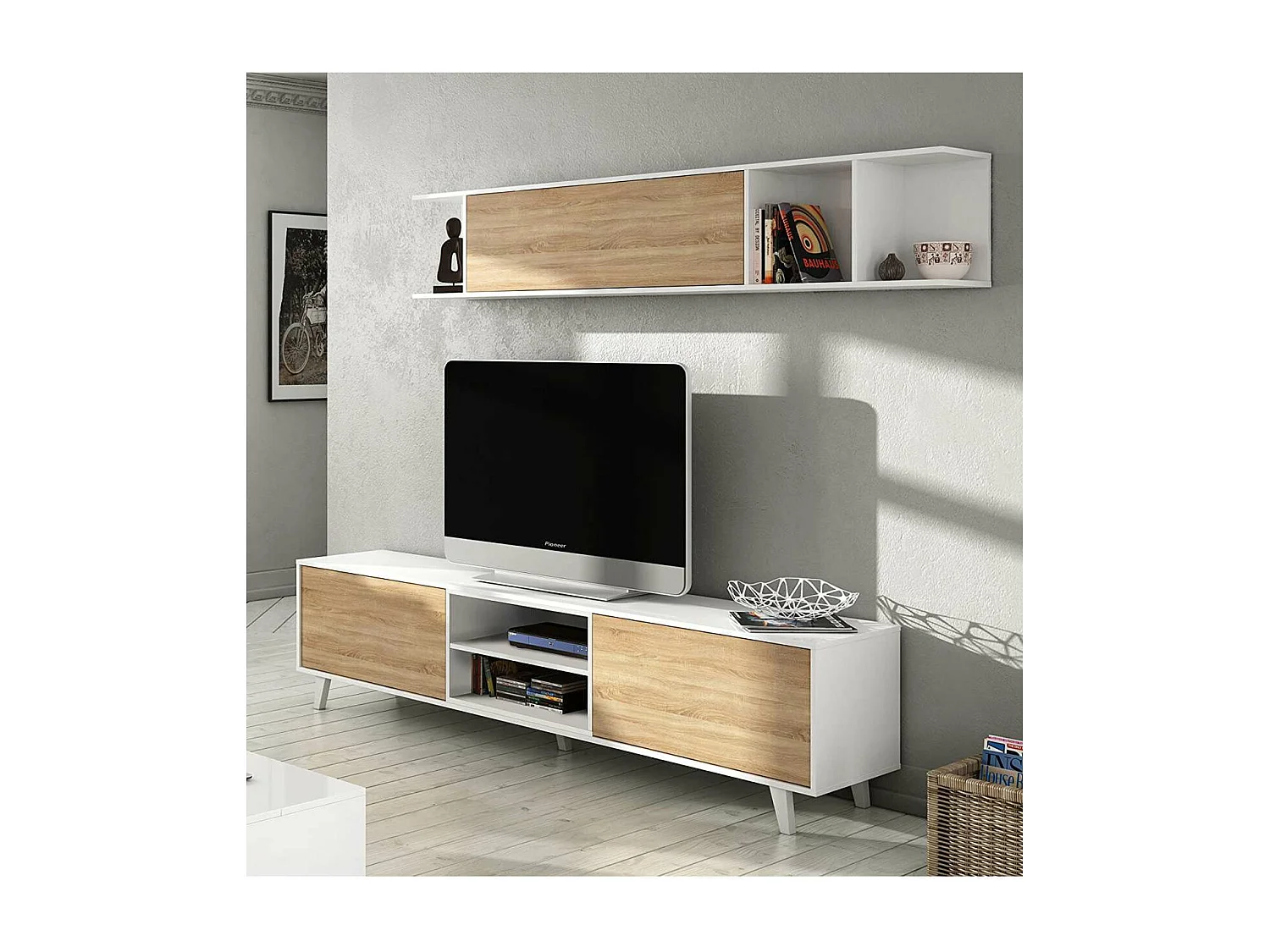 Conjunto salon television Alcontar 51 cm(alto)180 cm(ancho)41 cm(largo)