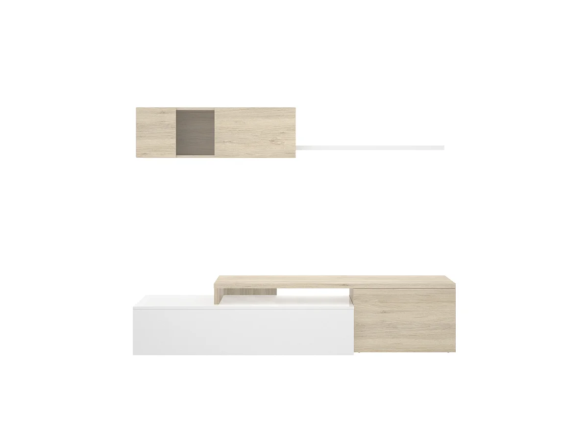 Conjunto de salon compacto Higuera de Calatrava en color Blanco Brillo / Natural