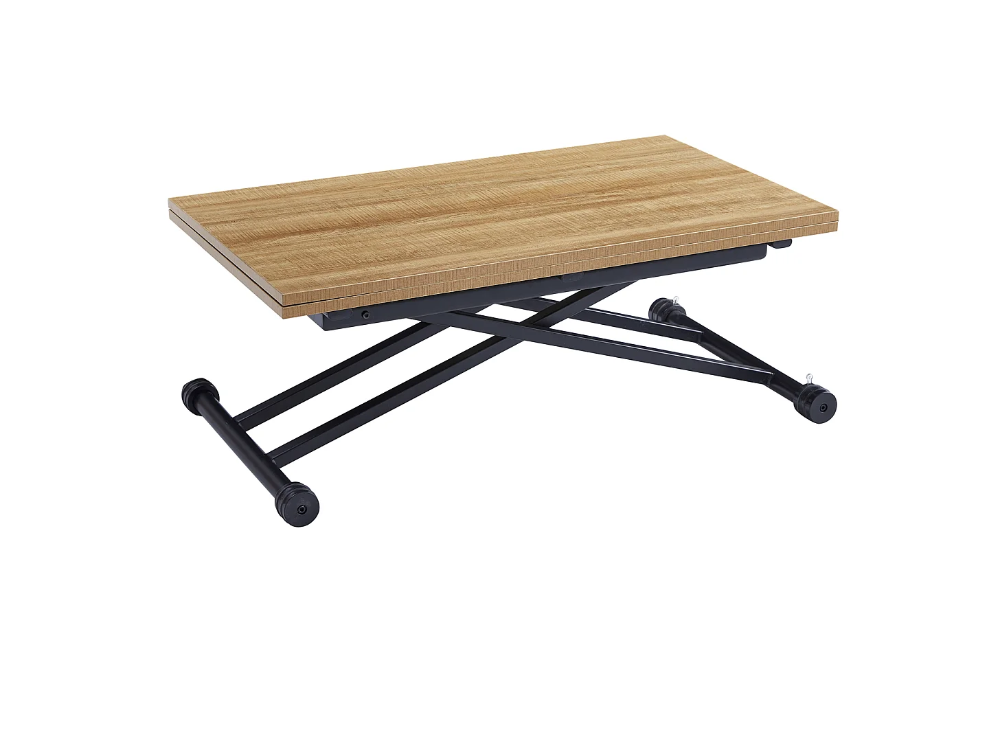 Mesa de centro con altura regulable Támesis simil madera color roble. 39-75 cm (alto) 100