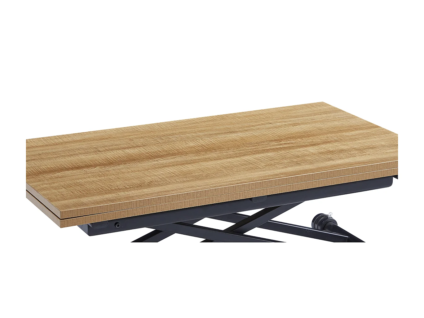 Mesa de centro con altura regulable Támesis simil madera color roble. 39-75 cm (alto) 100