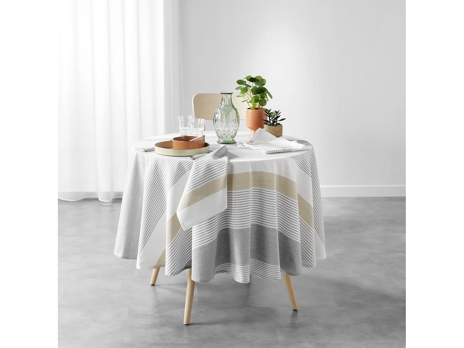 Nappe coton ronde Iliade