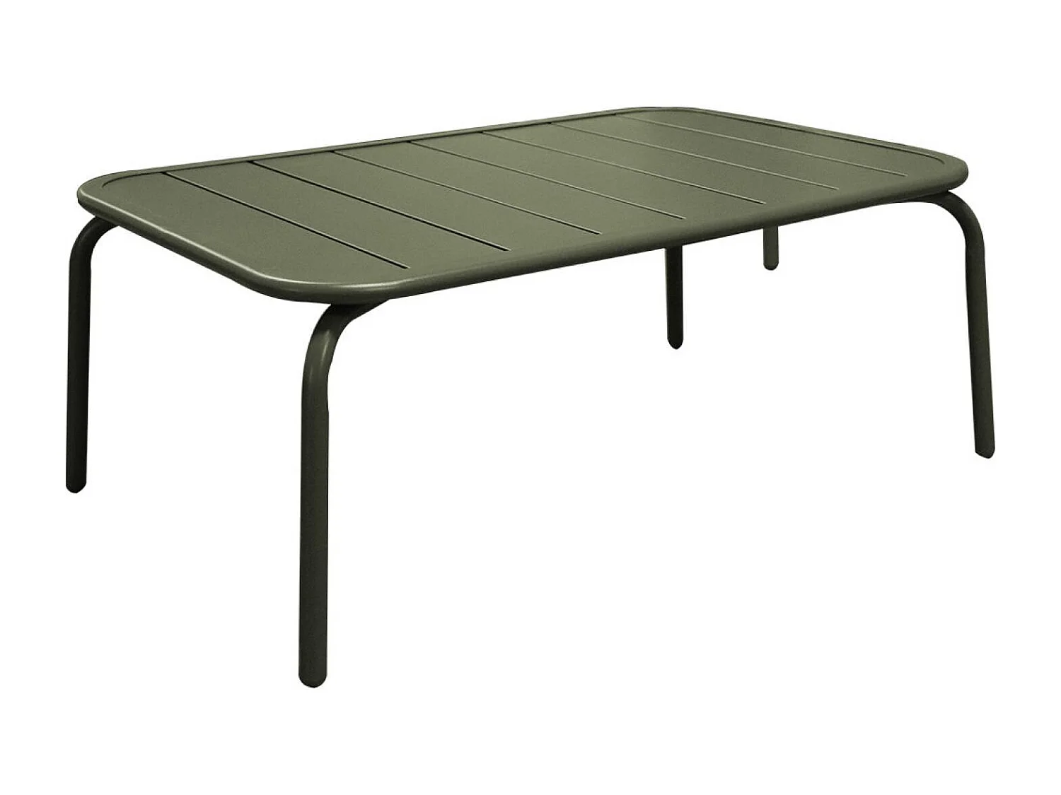 Conjunto de jardín de acero de 4 plazas verde kaki