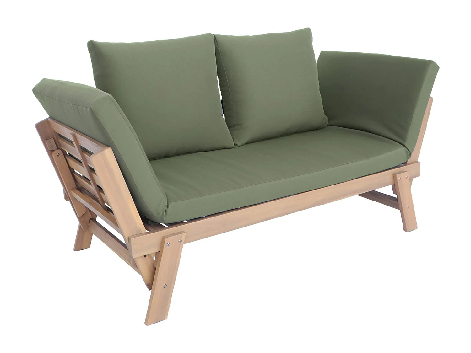 Panchina da giardino a 2/3 posti, verde kaki