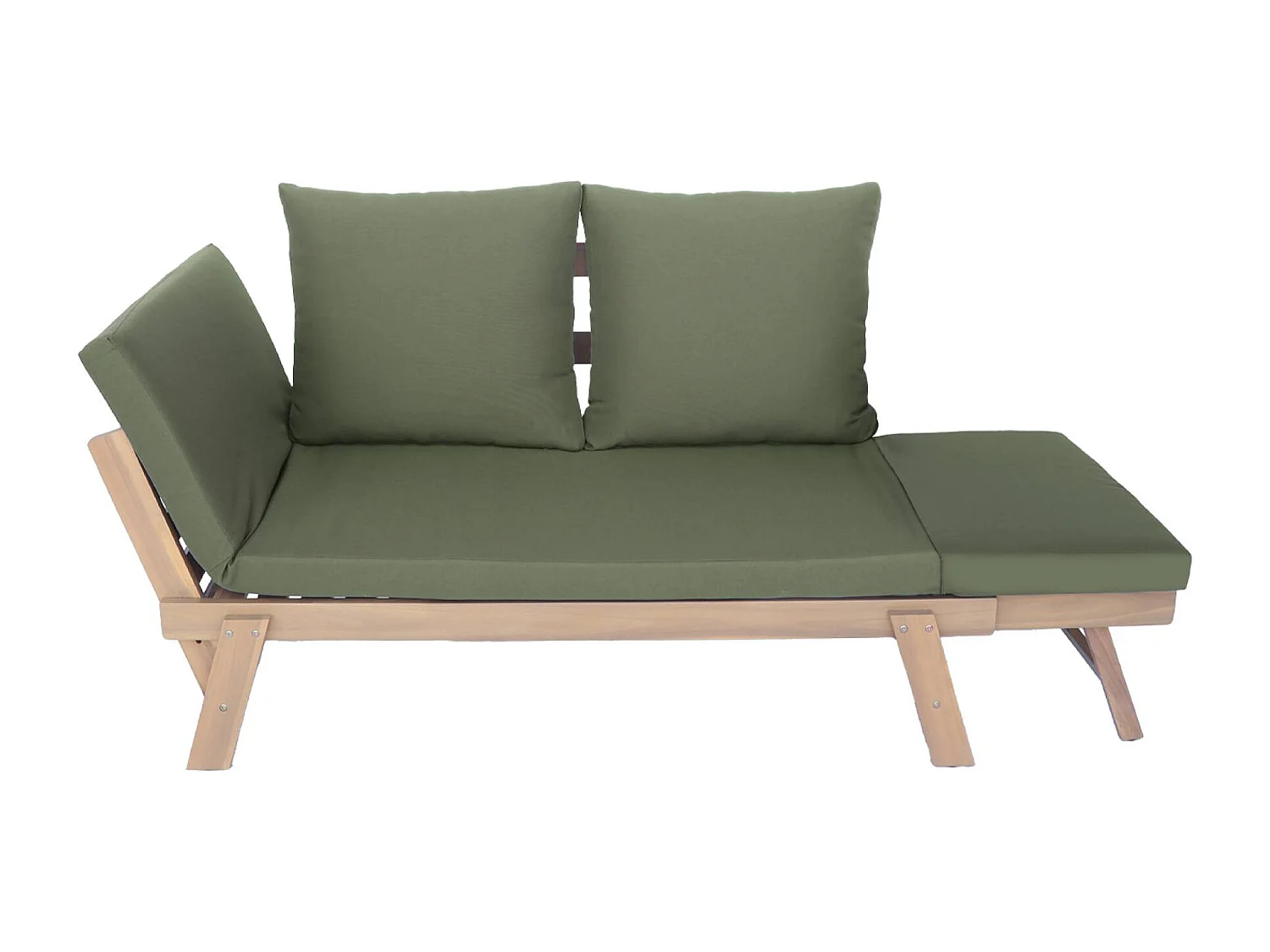 Panchina da giardino a 2/3 posti, verde kaki