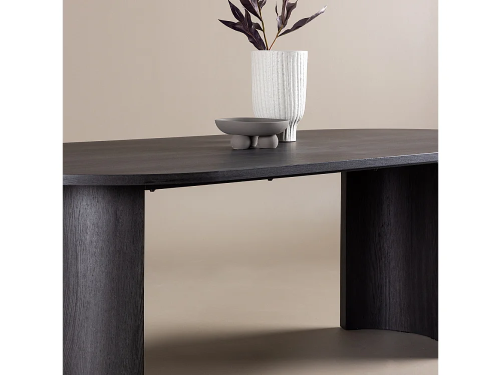 Table à Manger Design "Grundsund" 220cm Noir