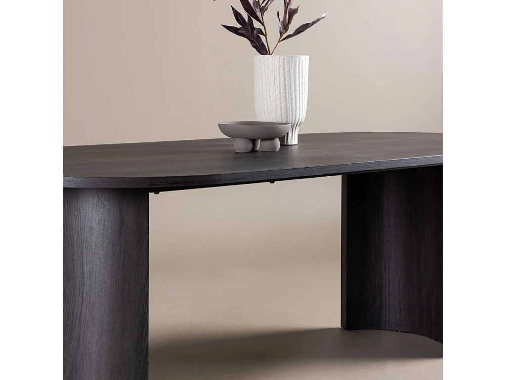 Table à Manger Design "Grundsund" 220cm Noir