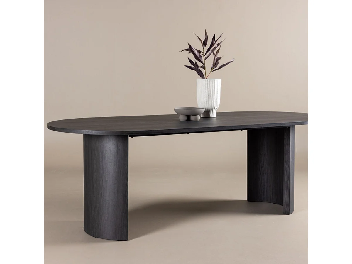 Table à Manger Design "Grundsund" 220cm Noir