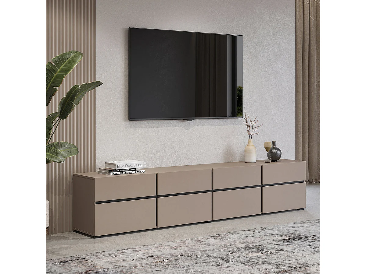 TV-Möbel 4-türig 225 cm Lilia Taupe