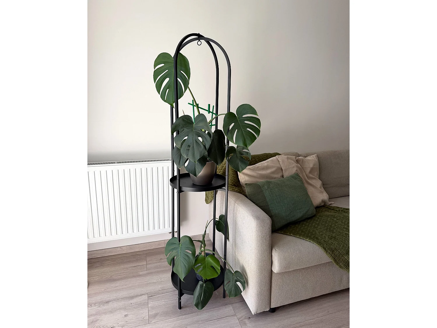 Support de pots TAMARIX Métal 35 cm Noir