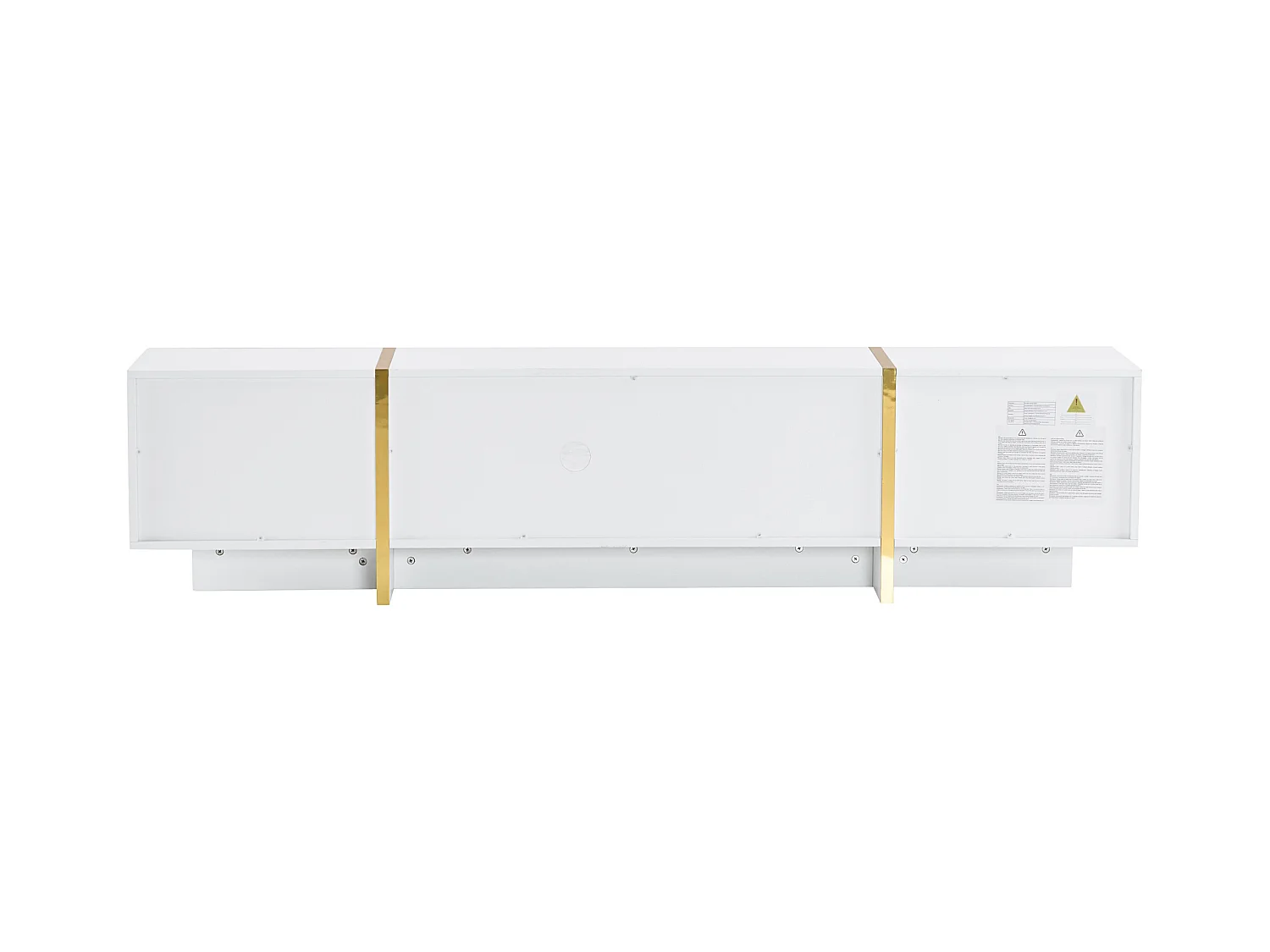 Meuble TV 190 cm - avec 2 portes 2 tiroirs 2 compartiments - Blanc