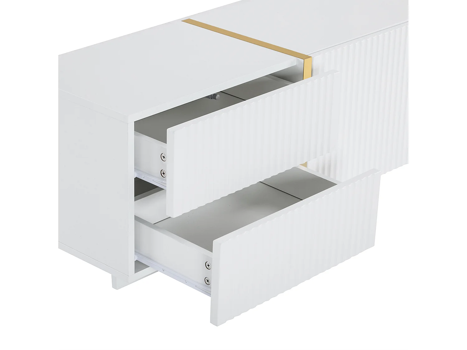 Móvel TV 190 cm - com 2 portas 2 gavetas 2 compartimentos - Branco