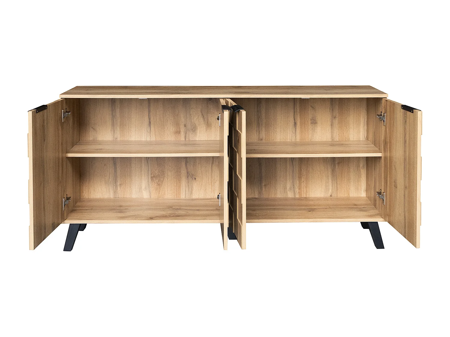 Sideboard mit 4 Türen – Spanplatte – Natur