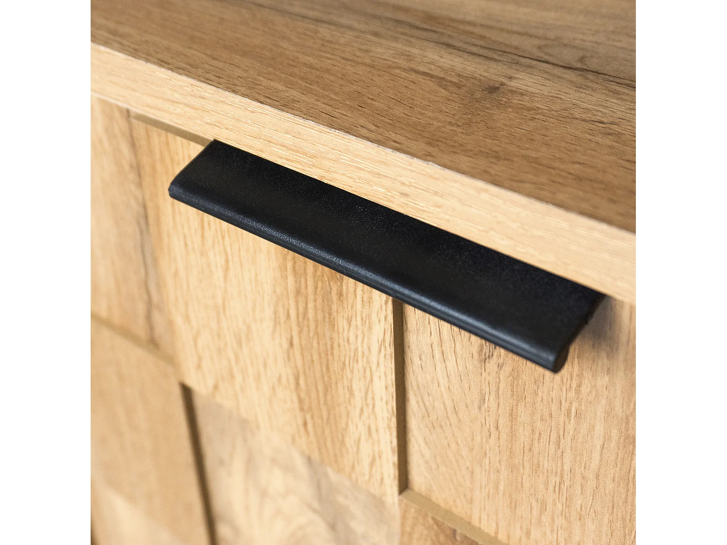 Buffet avec 4 portes - en panneaux de particules - Naturel