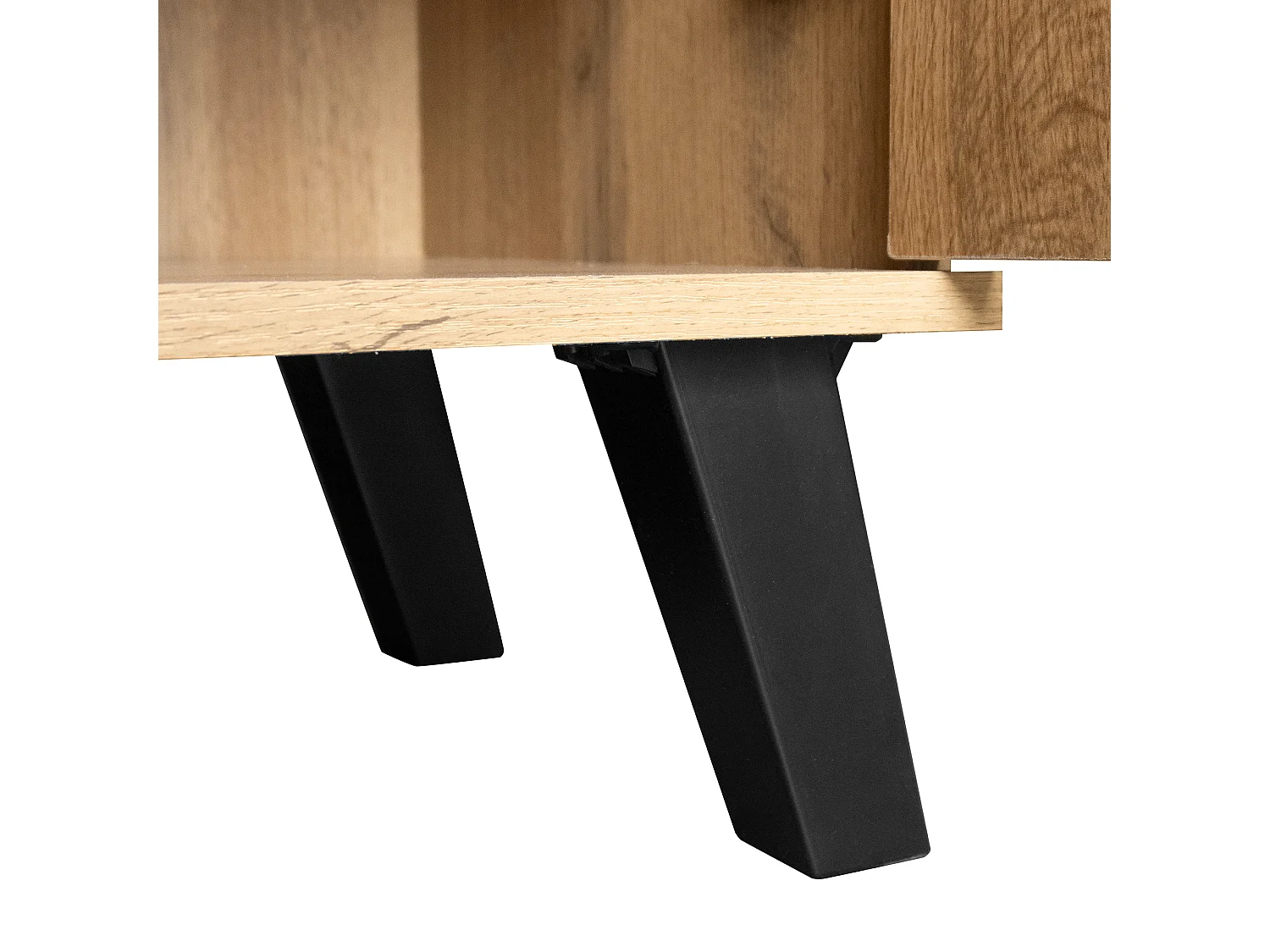 Buffet haut - avec 5 compartiments et 2 portes - Naturel