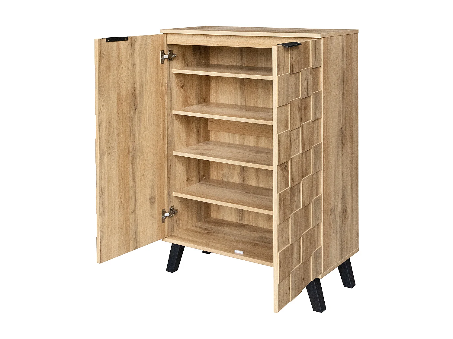 Buffet haut - avec 5 compartiments et 2 portes - Naturel