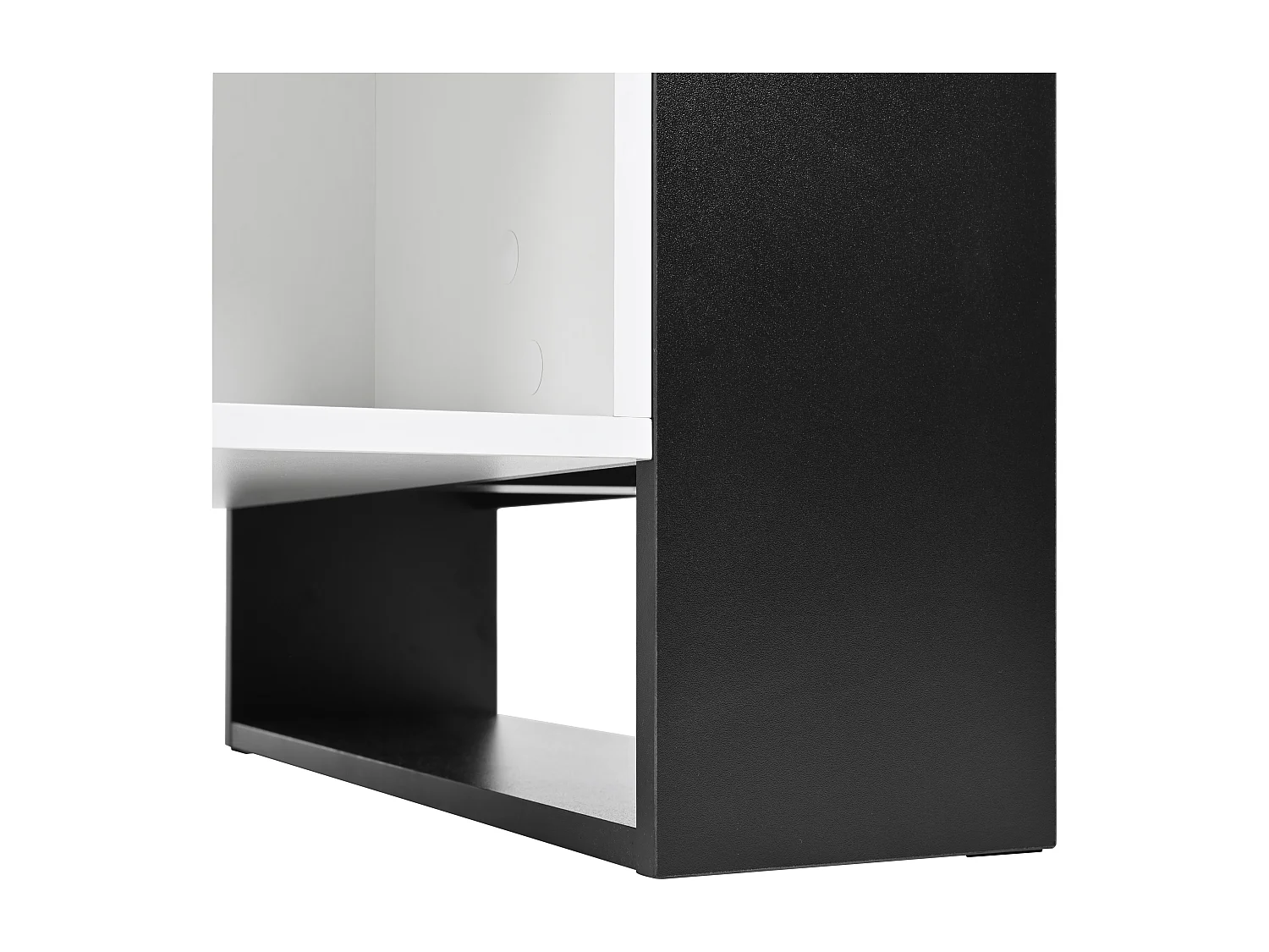 Couchtisch mit einer Schublade – moderner Stil – Weiß und Schwarz