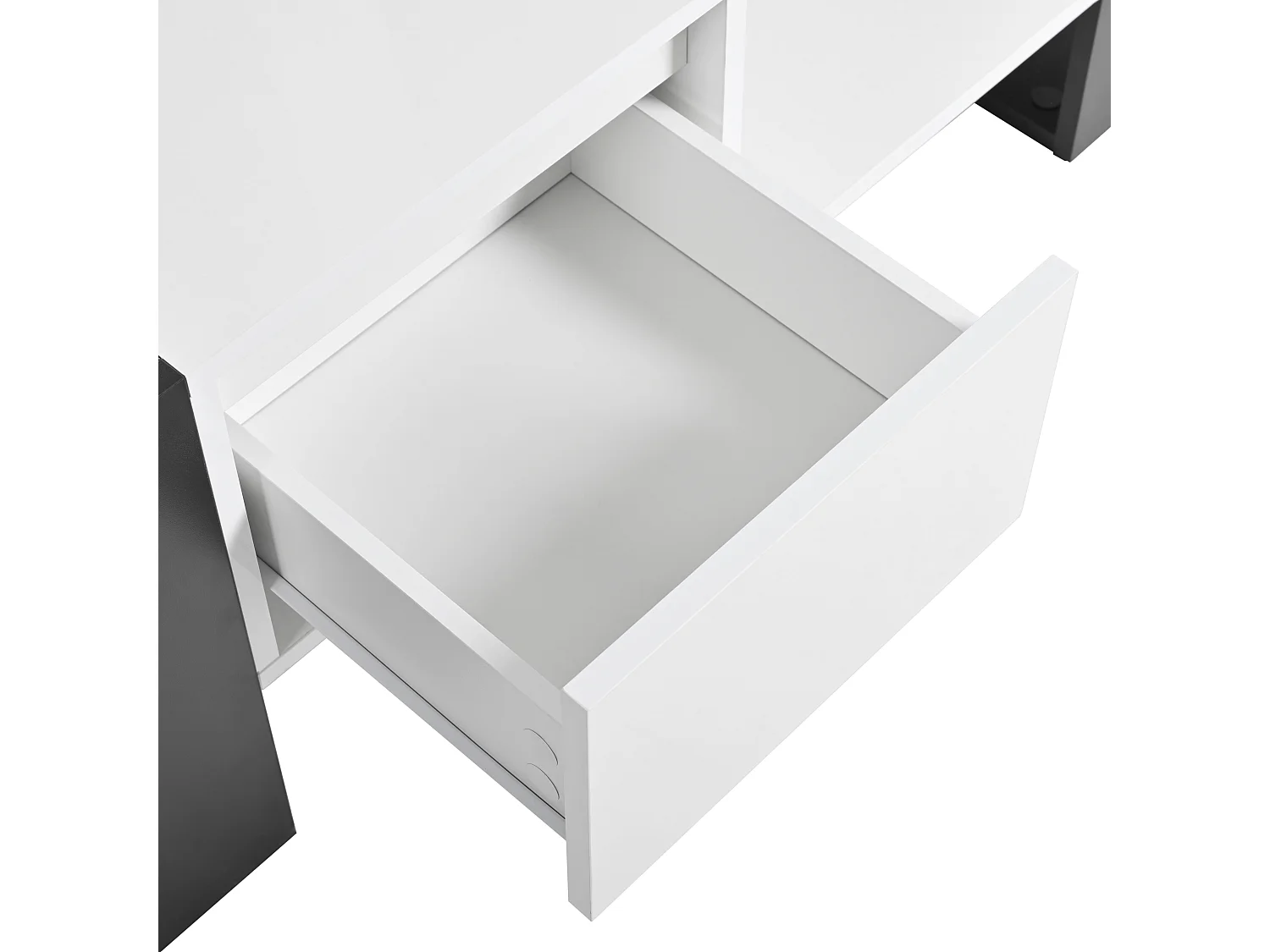 Table basse avec un tiroir - style moderne - Blanc & Noir