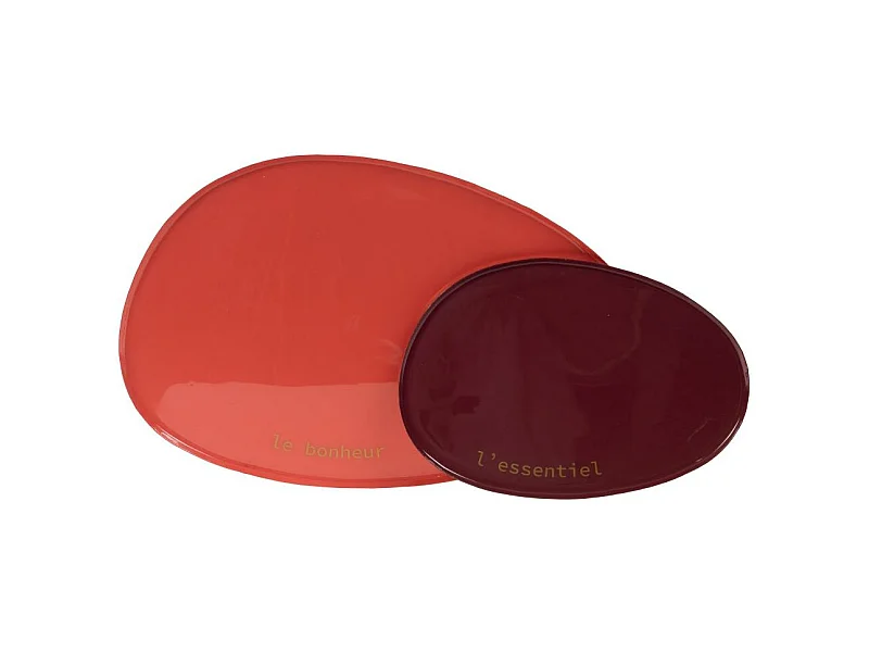 Set de 2 plateaux Elégance en métal