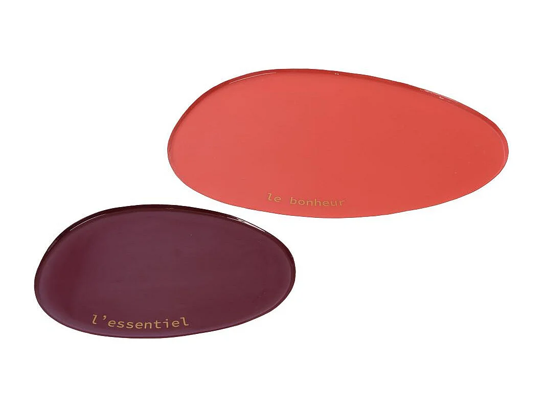 Set de 2 plateaux Elégance en métal