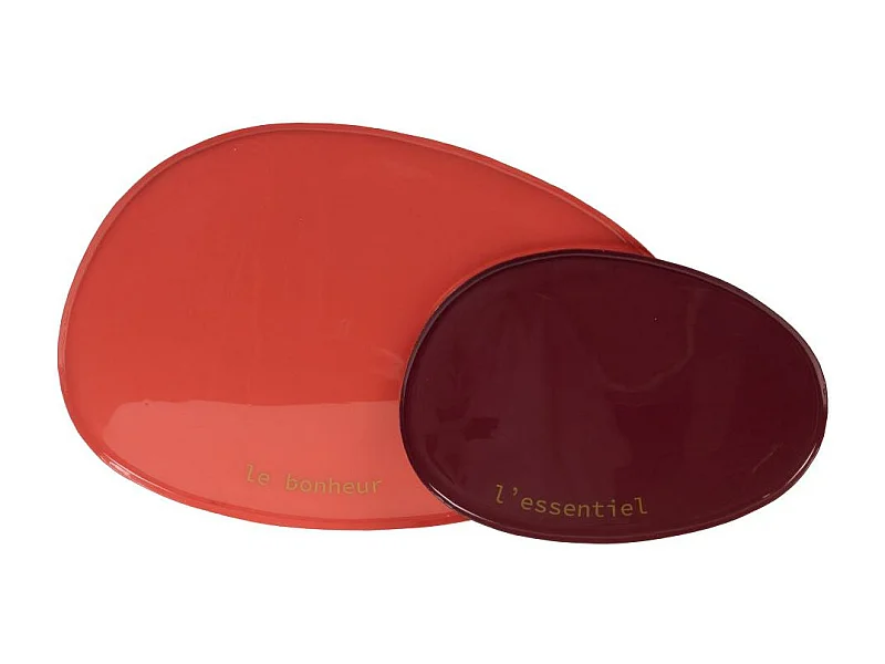 Set de 2 plateaux Elégance en métal