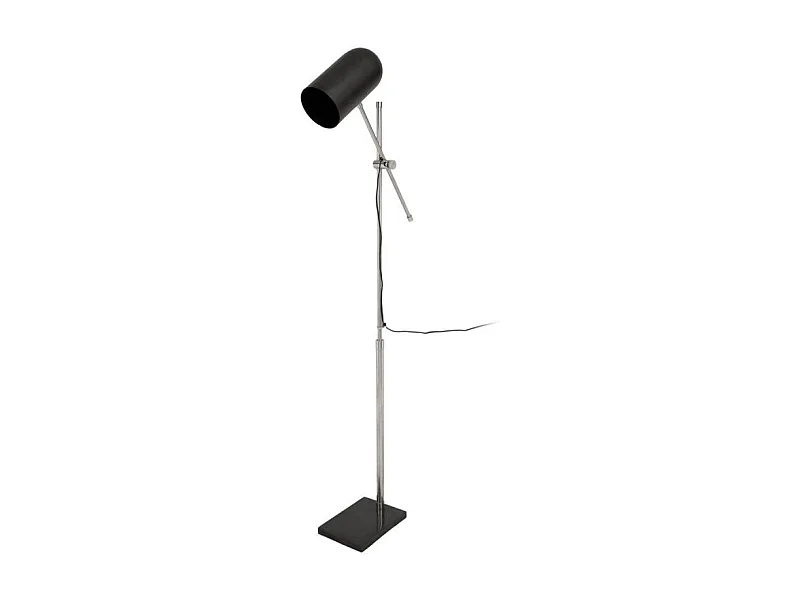 Lampadaire Industriel "Celeste" 142cm Noir & Argent