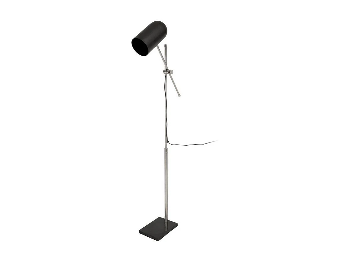 Lampadaire Industriel "Celeste" 142cm Noir & Argent