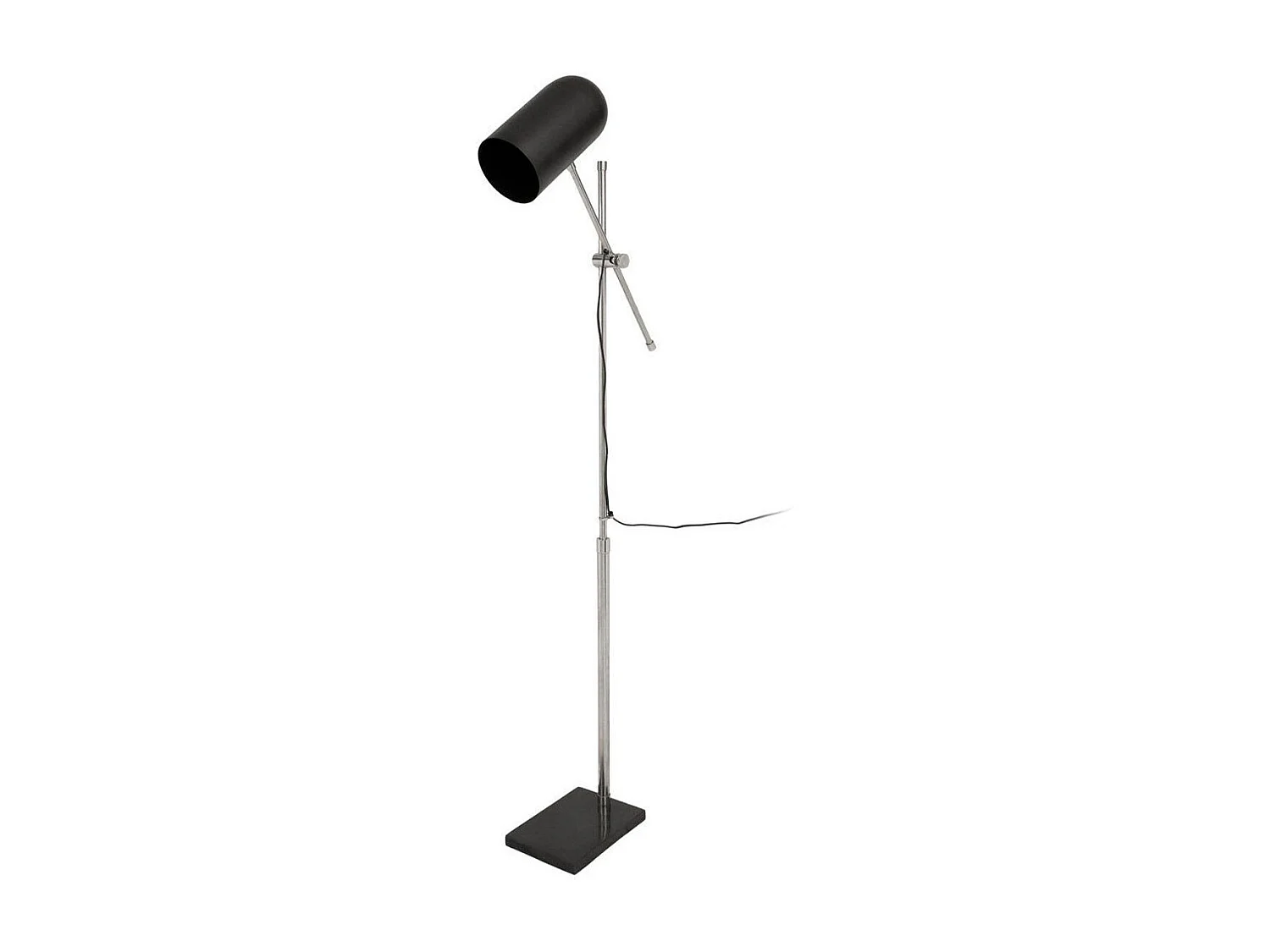 Lampadaire Industriel "Celeste" 142cm Noir & Argent