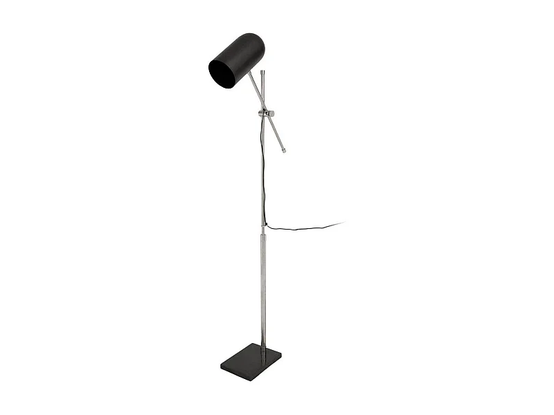 Lampadaire Industriel "Celeste" 142cm Noir & Argent