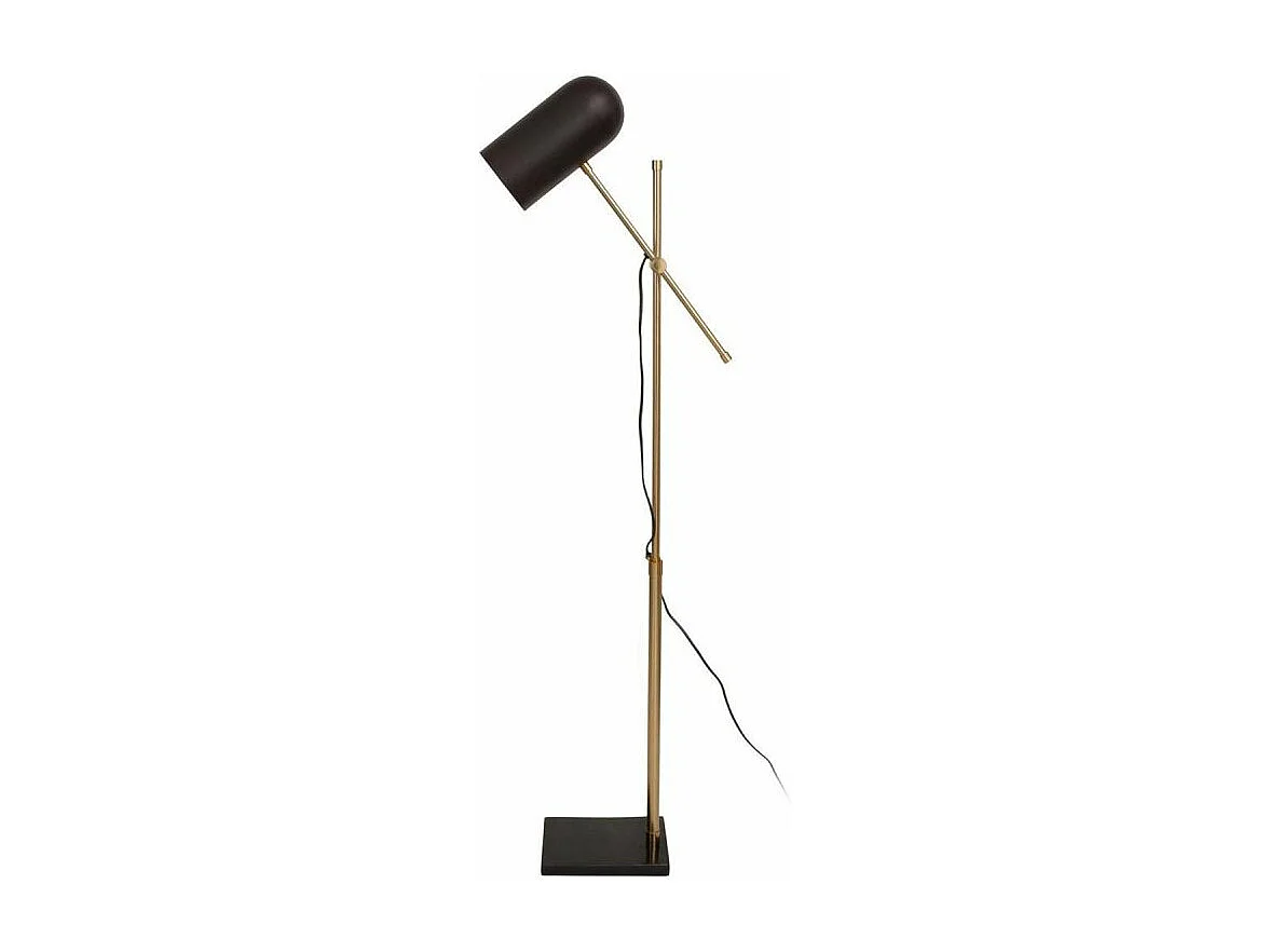 Lampadaire Industriel "Celeste" 142cm Noir & Or