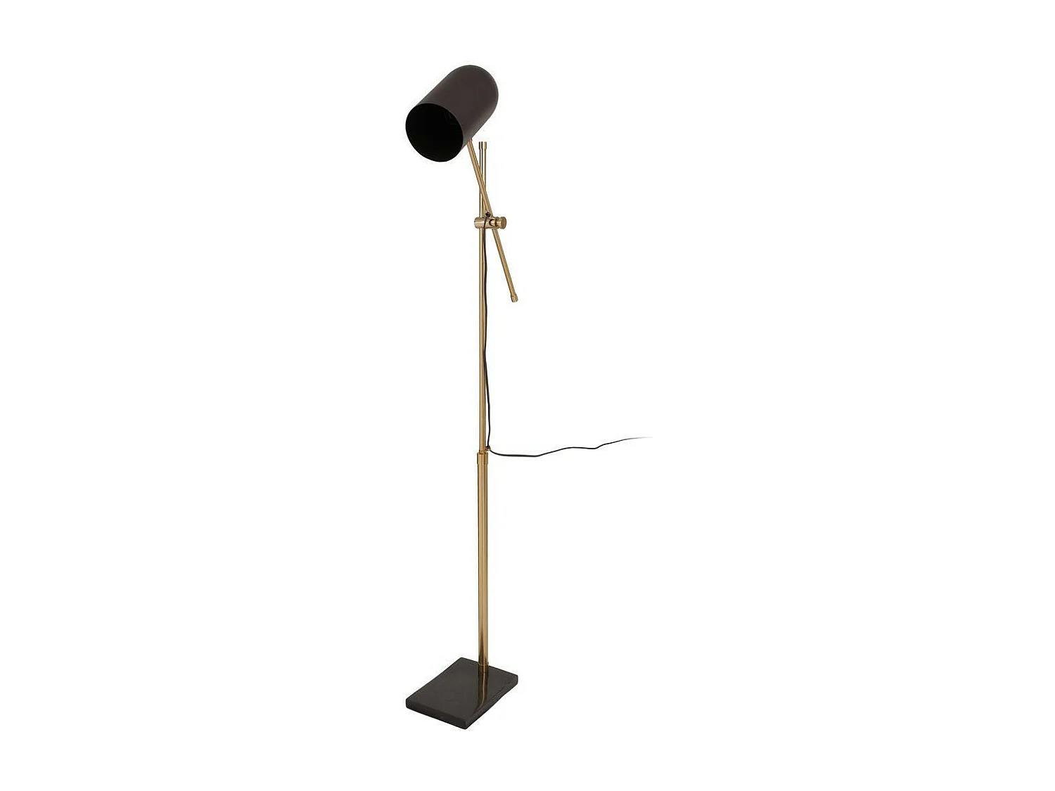 Lampadaire Industriel "Celeste" 142cm Noir & Or