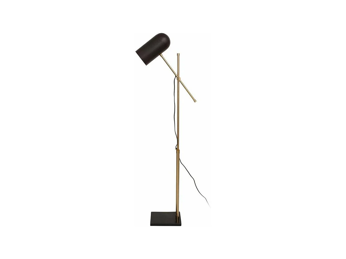 Lampadaire Industriel "Celeste" 142cm Noir & Or
