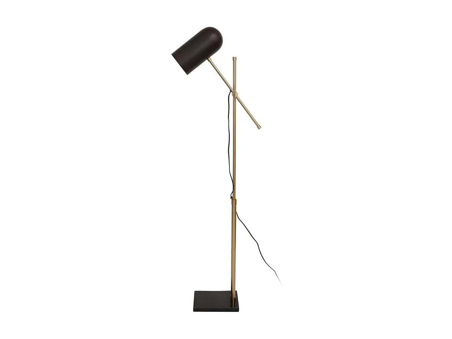 Lampadaire Industriel "Celeste" 142cm Noir & Or