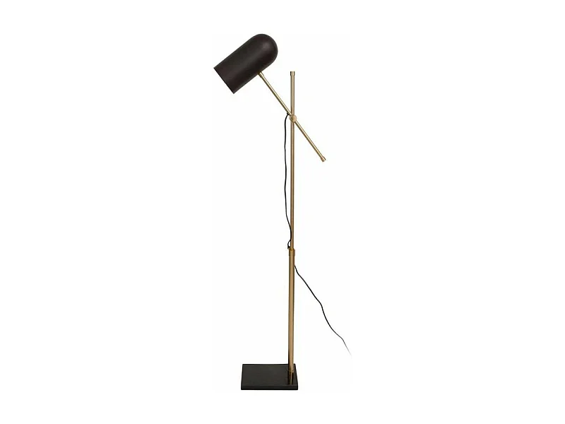 Lampadaire Industriel "Celeste" 142cm Noir & Or