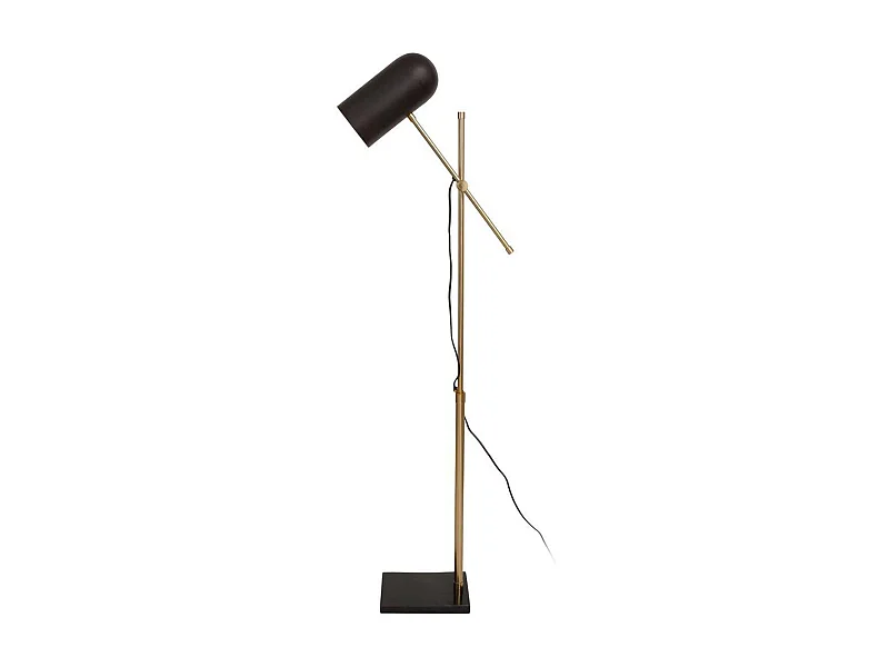 Lampadaire Industriel "Celeste" 142cm Noir & Or