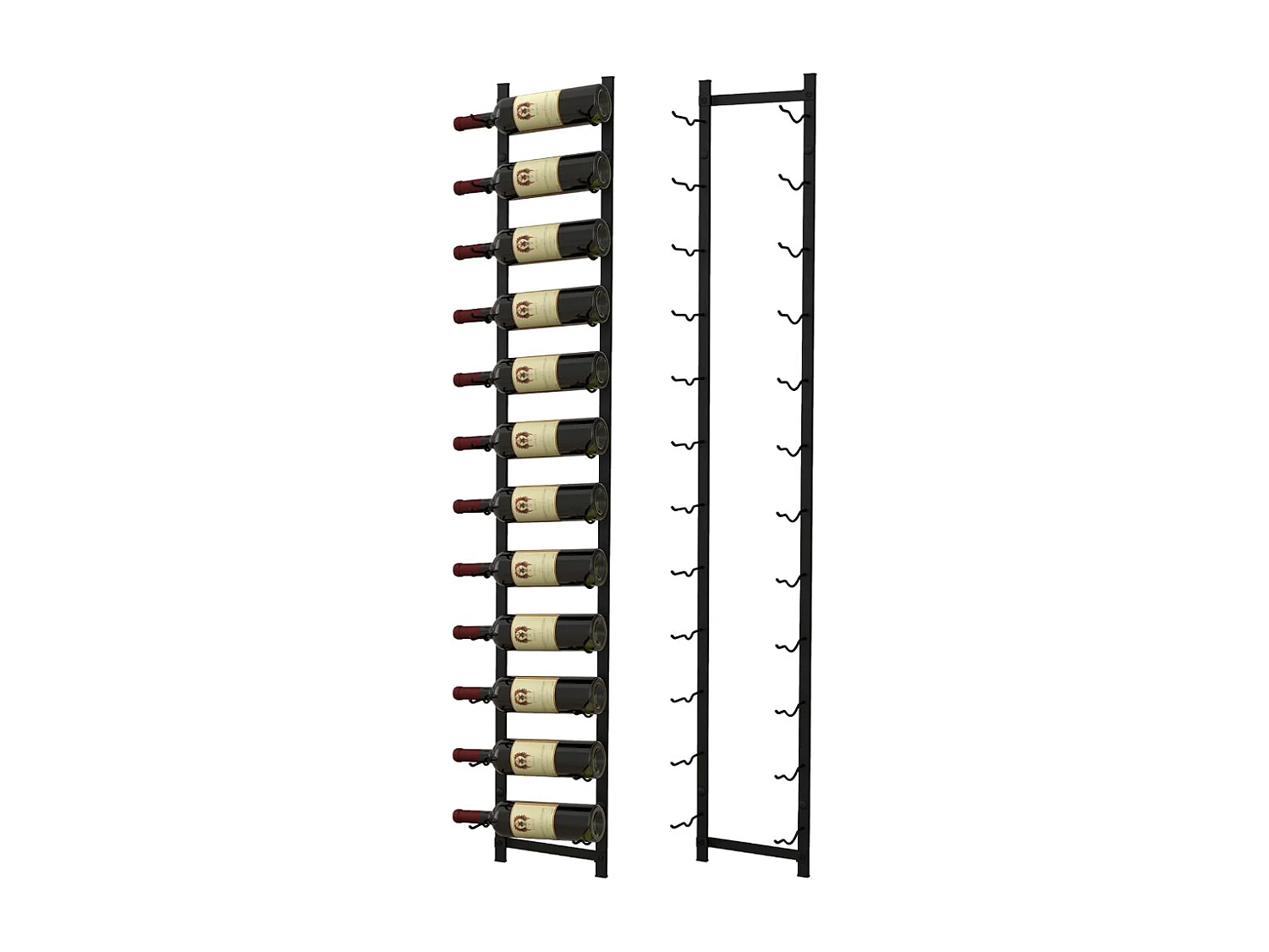 Porte-bouteille Mural Blanc - Fabriqué En France - Plastique - Capacité 1 Bouteille - Forme Ronde