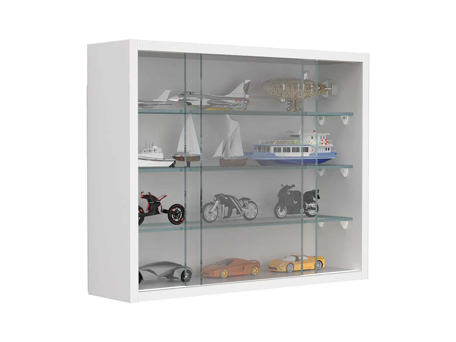 Wall display cabinet Drivalo White H. 40 x W. 50 x D. 12 cm