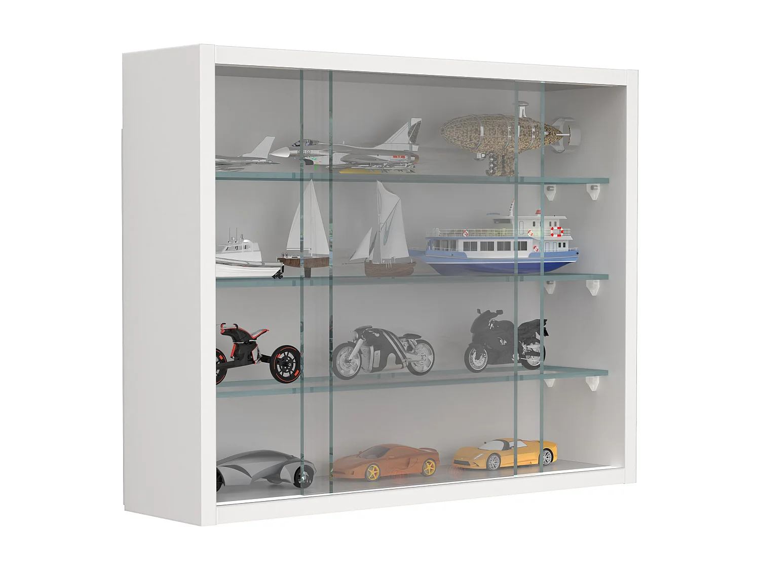 Wall display cabinet Drivalo White H. 40 x W. 50 x D. 12 cm