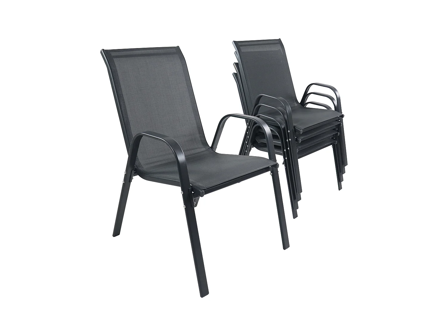 Garden chair Sonlas Anthracite H. 89 x W. 56 x D. 73 cm