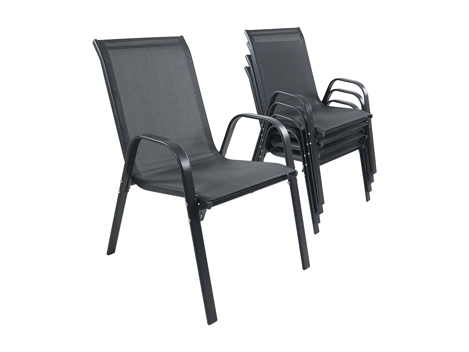 Garden chair Sonlas Anthracite H. 89 x W. 56 x D. 73 cm