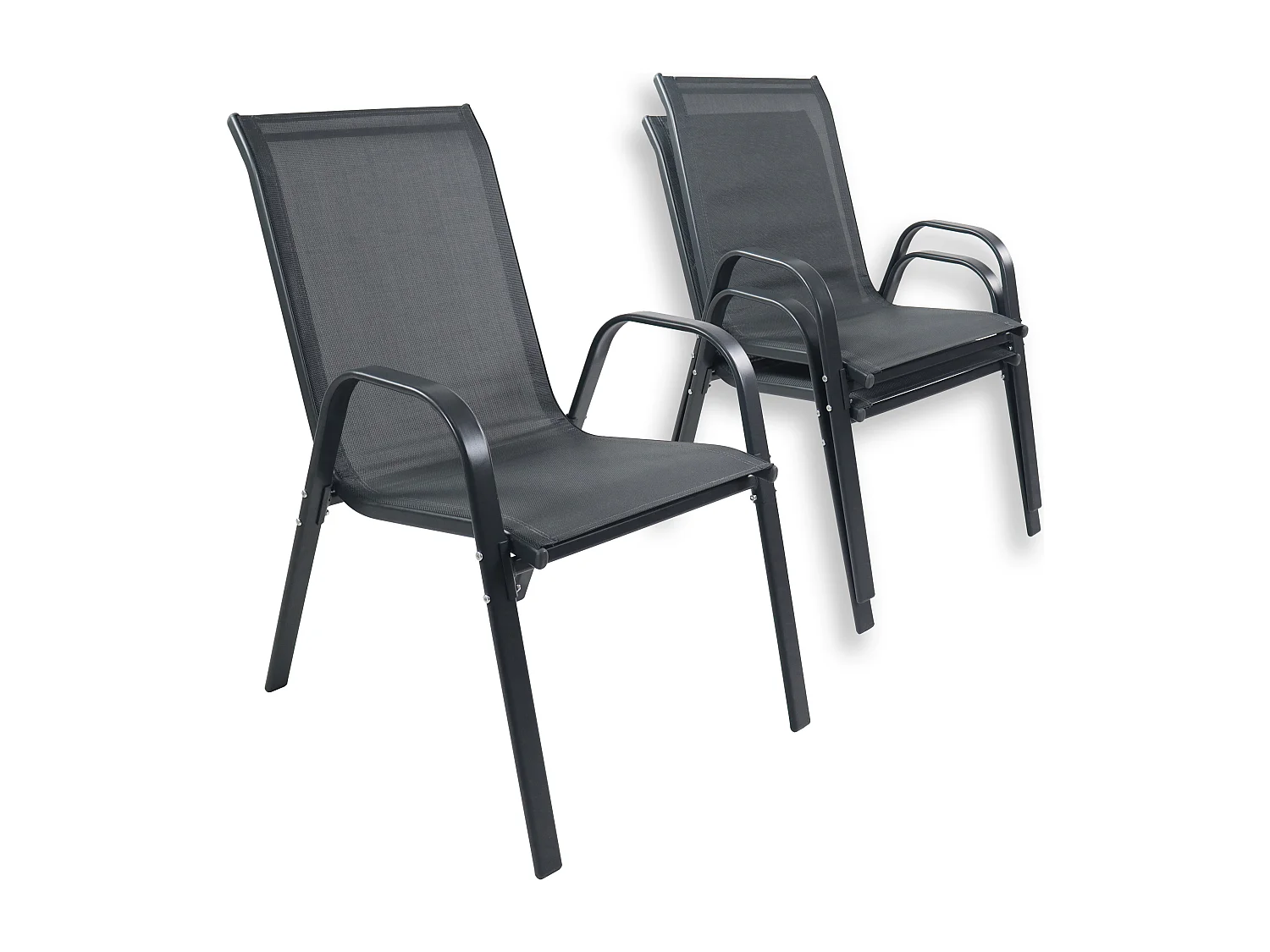 Garden chair Sonlas Anthracite H. 89 x W. 56 x D. 73 cm