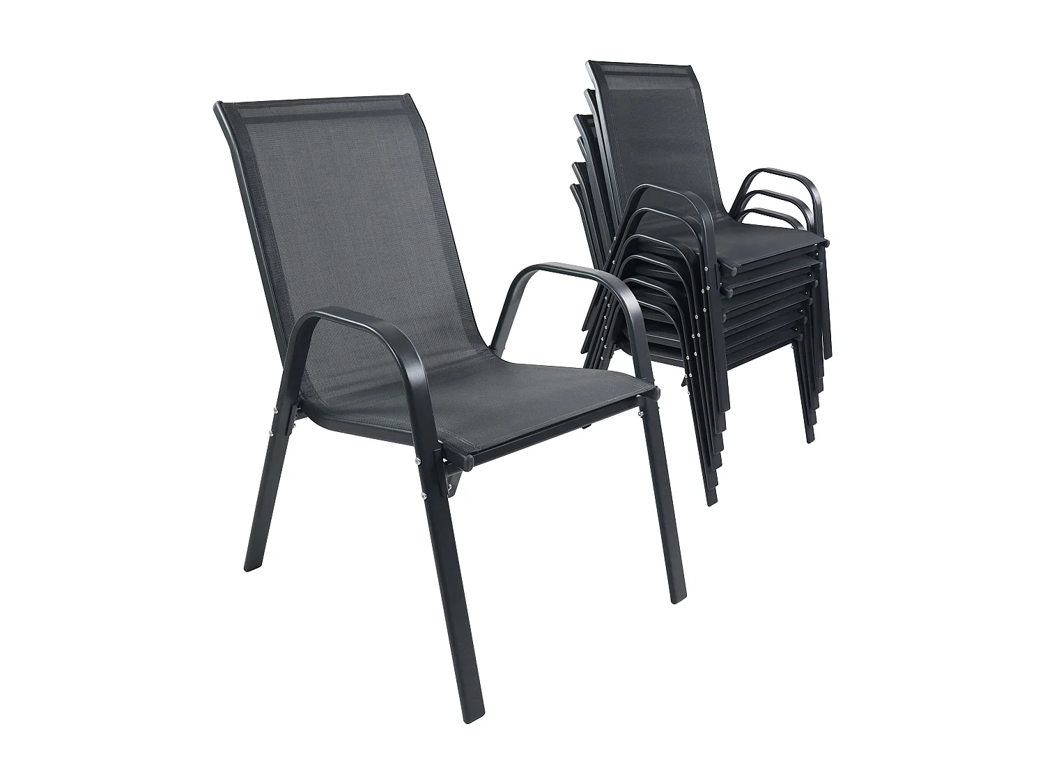 Garden chair Sonlas Anthracite H. 89 x W. 56 x D. 73 cm